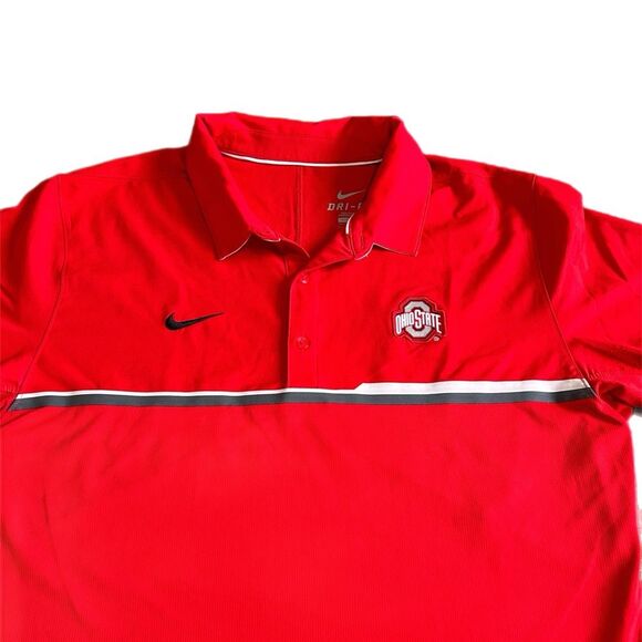 Nike Dri-Fit Ohio State Polo-Men’s Large - Picture 1 of 8
